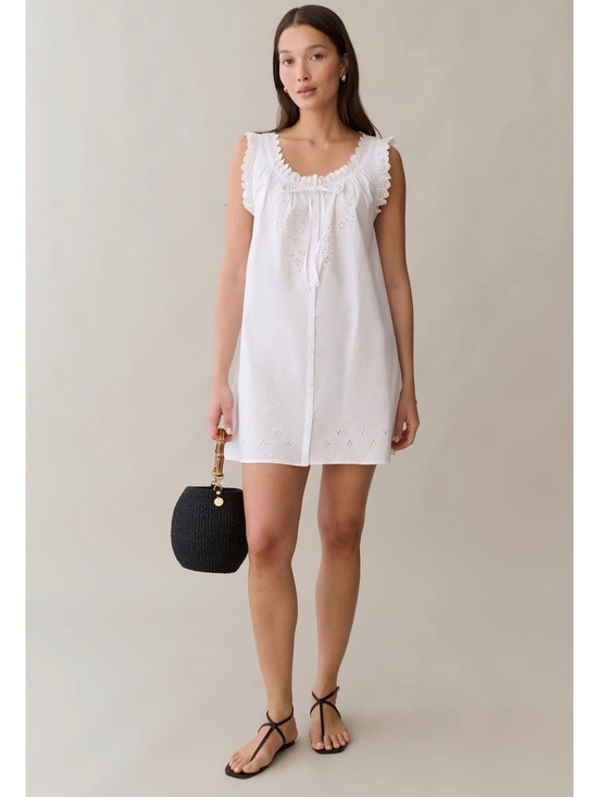 Sorella Dresses & Skirts - NWT Sorella By Few Moda Caroline Relaxed Cotton Mini Dress Size Small White